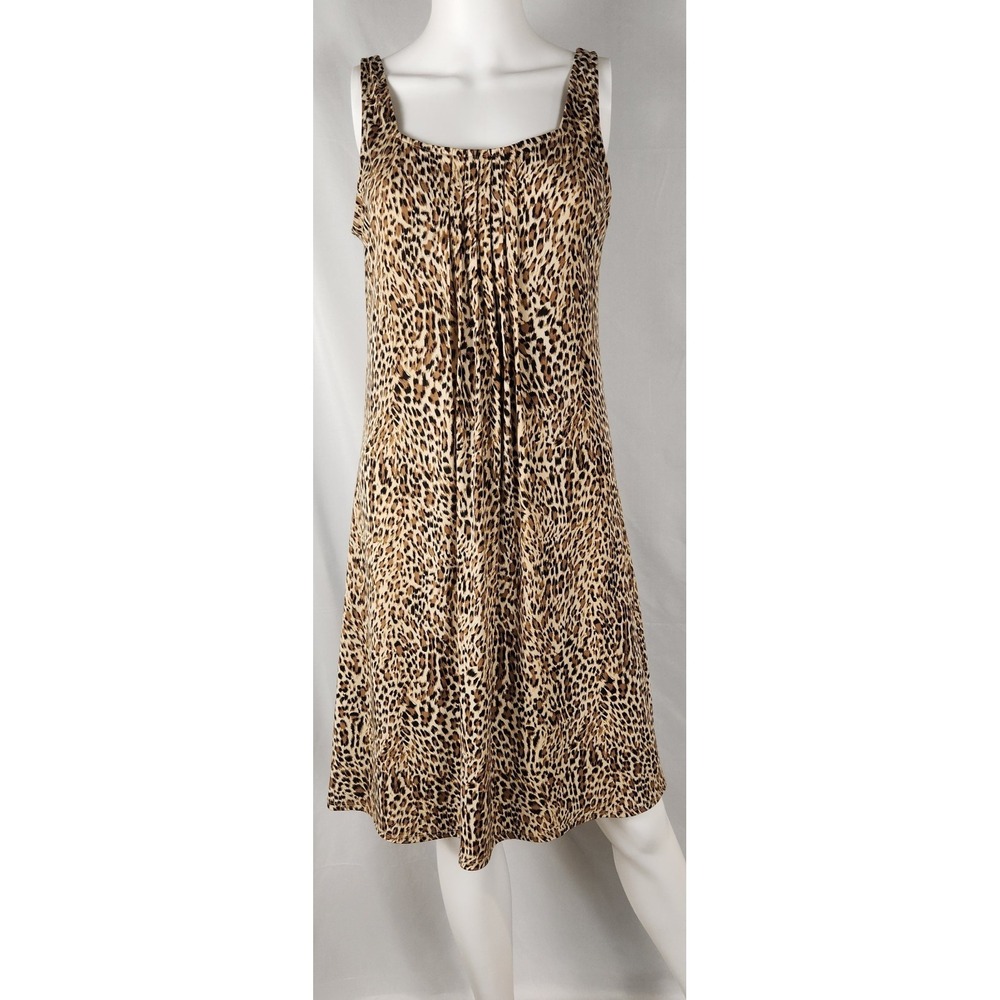Sleeveless Leopard Print Indie/Y2K/Edgy/Grunge Tank Dress M*